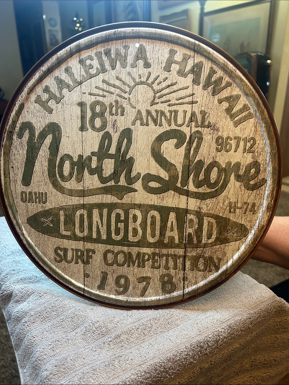 11.75 north shore surf metal sign